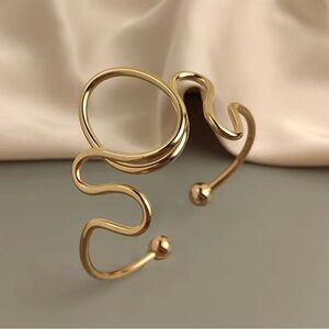 Elegant Gold-Toned Open Cuff Bracelet
